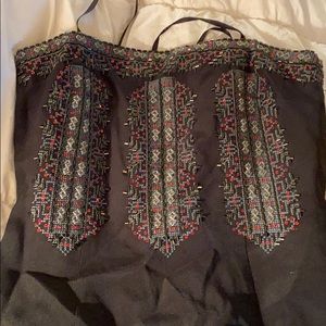 Black strapless Gown